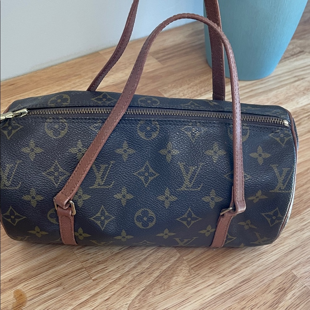 Louis Vuitton Black and Brown Monogram Barrel Bag